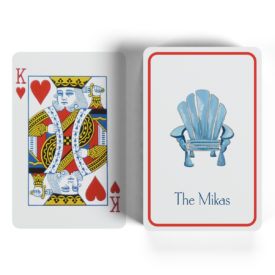 Adirondack chair image adorns classic playing cards
