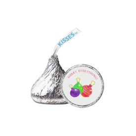 Ornaments Candy Sticker that fits on the bottom of a Hershey's kiss.