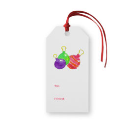 Ornaments Classic Gift Tag printed on White paper.