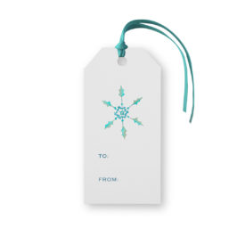 Snowflake Classic Gift Tag printed on White paper.