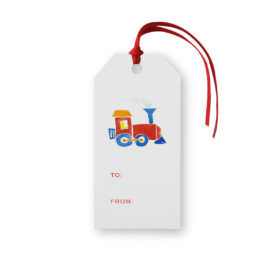 Train Classic Gift Tag printed on White paper.