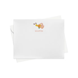 Bee Flat Note Card printed on white paper.