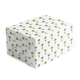 Holiday Topiary Classic Gift Wrap printed on White paper.