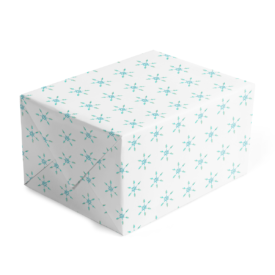 Snowflake Classic Gift Wrap printed on White paper.