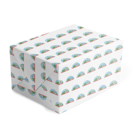 Snowglobe Classic Gift Wrap printed on White paper.