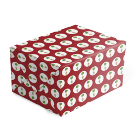 Holiday Topiary Preppy Gift Wrap printed on White paper.