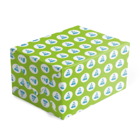 Winter Hat Preppy Gift Wrap printed on 70lb paper.