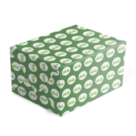 Christmas Trees Preppy Gift Wrap printed on White 70 lb paper.