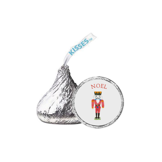 Nutcracker Candy Sticker that fits on the bottom of a Hershey's kiss.
