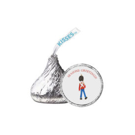Toy Soldier Candy Sticker that fits on the bottom of a Hershey's kiss.