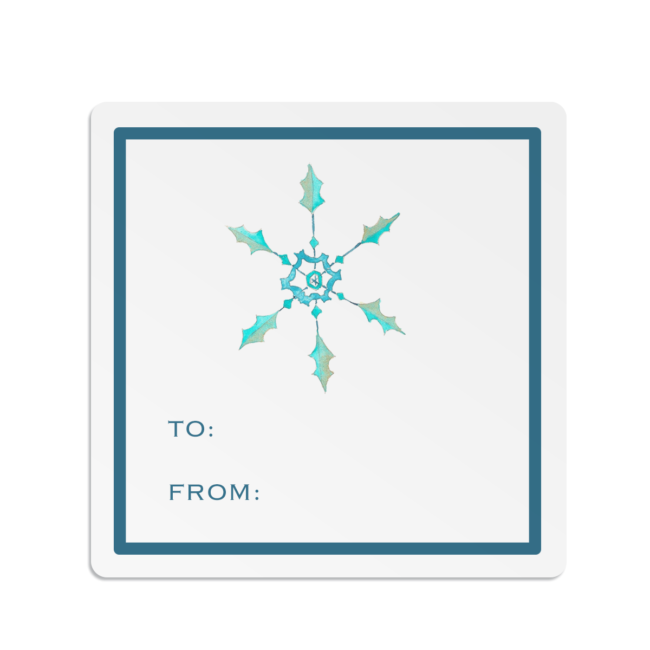 Snowflake Square Gift Sticker