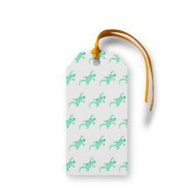 Lizard Motif Gift Tag printed on White paper.