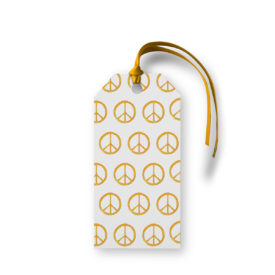 Peace sign Motif Gift Tag printed on White paper