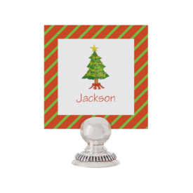 Christmas Tree Place Card printed on White paper.