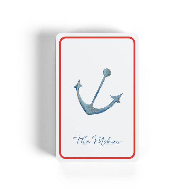 anchor image adorns classic playing cards