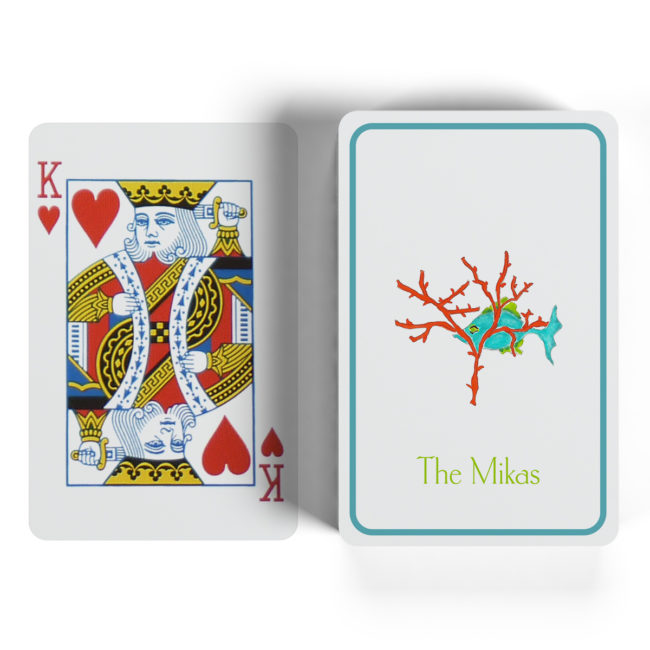 fish with coral classic playing cards