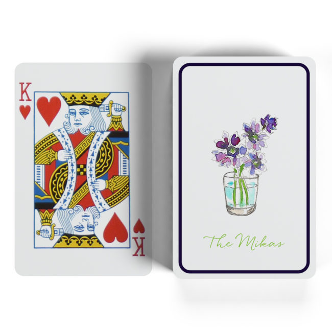 lavender classic playing cards