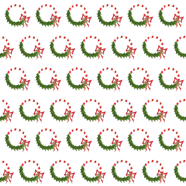 Candy Cane Wreath Classic Gift Wrap