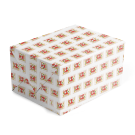 Holiday House Classic Gift Wrap printed on white paper.