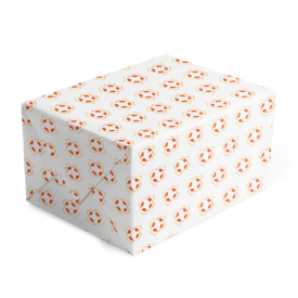 life preserver classic gift wrap printed on white paper.