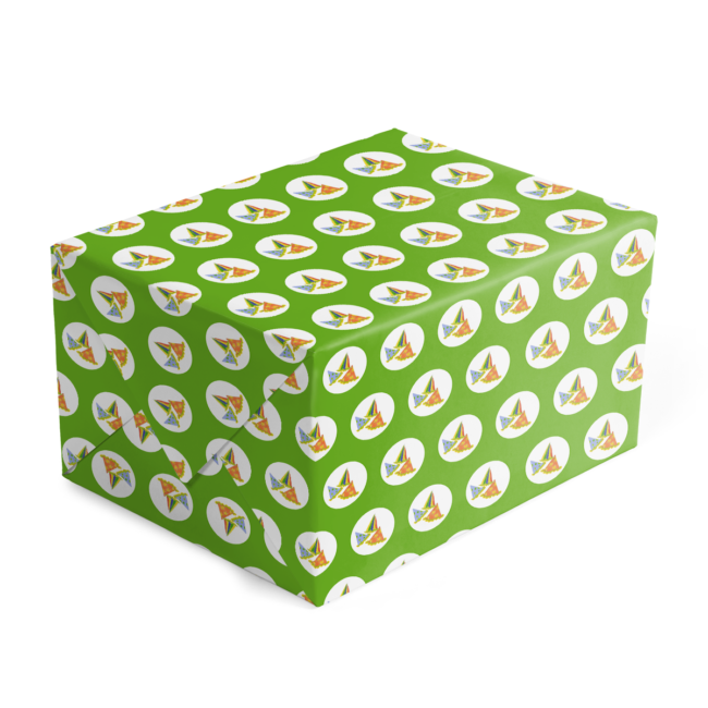 party hats preppy gift wrap printed on White paper.