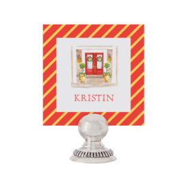 Holiday House Place Card printed on White paper.