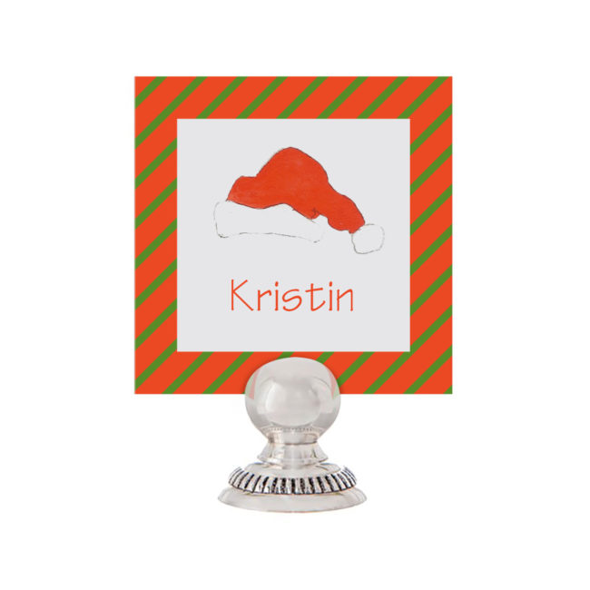 Santa Hat Place Card printed on White paper.