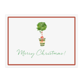 Holiday Topiary Paper Placemat printed on White paper.
