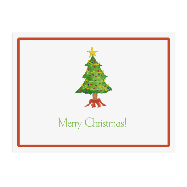 Christmas Tree Paper Placemat printed on White paper.