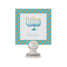 Menorah Place Card printed on White paper.