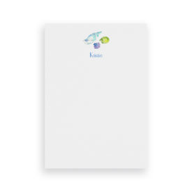 shells classic notepad printed on White paper.