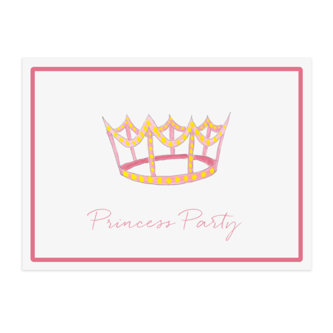 crown image adorns a paper placemat printed on White paper.
