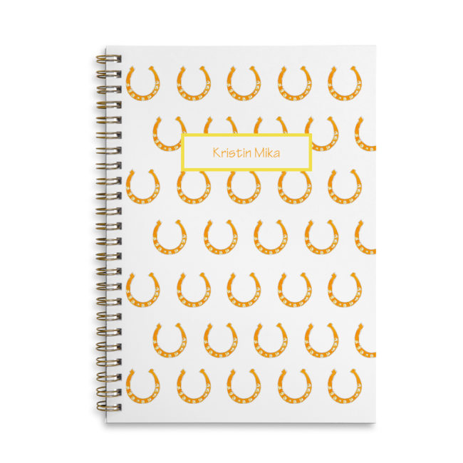Horseshoe Spiral Notebook with blank pages