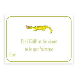 Valentine Card Alligator - Hampton Paper Designs