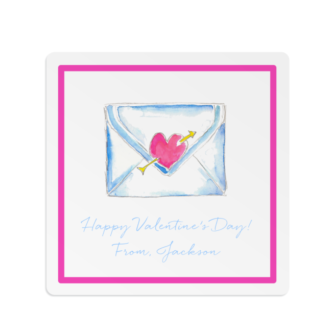 Love Letter image printed on a Square Gift Sticker