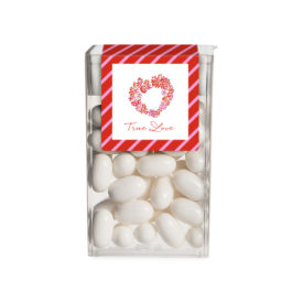 Personalized party favor Tic Tac Sticker featuring Heart of Flowers image