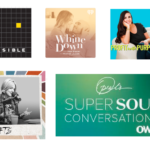 Image of a few podcasts I like including Oprah and Profit with Purpose.